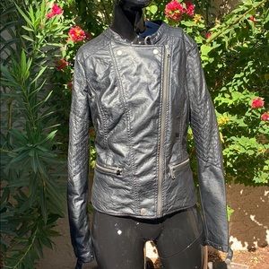 Black leather jacket